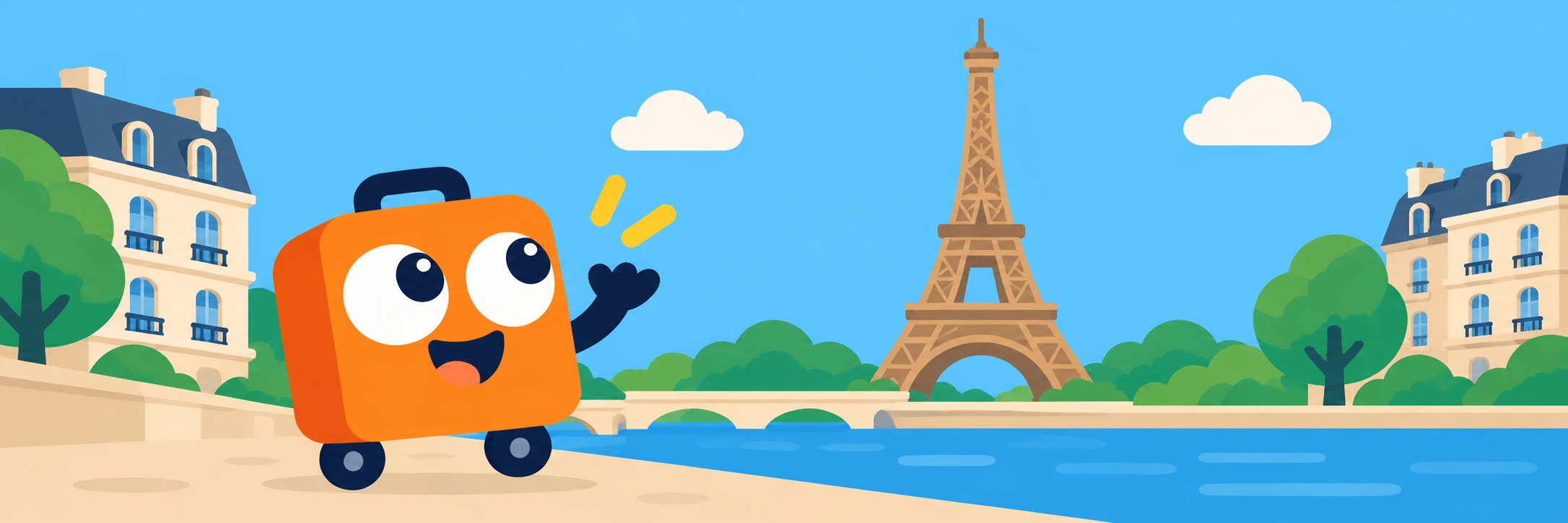 Tingo by the Eiffel Tower in Paris